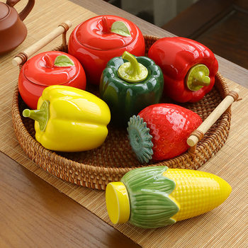 Mini Sealed Cans Creative Christmas Apple Tea Cans Ceramic Cross-border Storage Decorations Ornaments Gifts Accompanying Ceremony