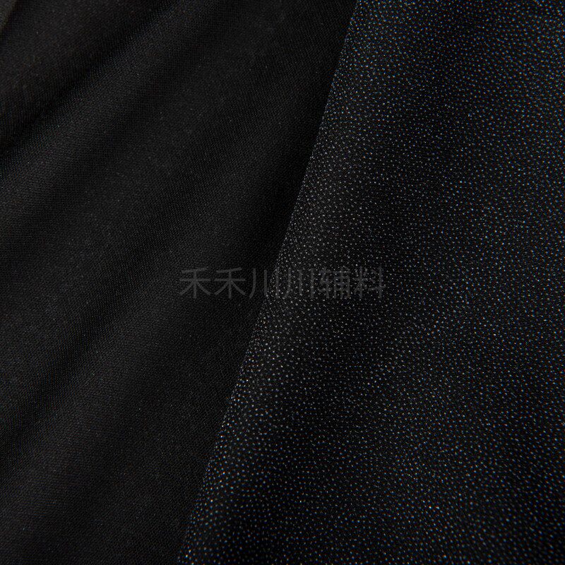 Woven Lining 30D50D Adhesive Interlining Chiffon Silk Lining Strong Adhesive Garment Lining Suit Lining Black White Lining