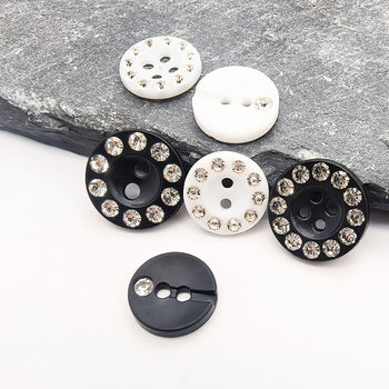 Wholesale In-Stock Shirt Buttons Four-Hole Buttons with Rhinestones Cufflinks Suit Buttons DIY Decorative Buttons