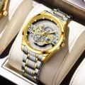 530 [Double-Sided Skeleton] Two-Tone Gold Steel