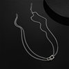 Tan Jianji Double-layer Ring Necklace Men's Fashionable Titanium Steel Color-free Fashionable All-match High-end Clavicle Chain for Men