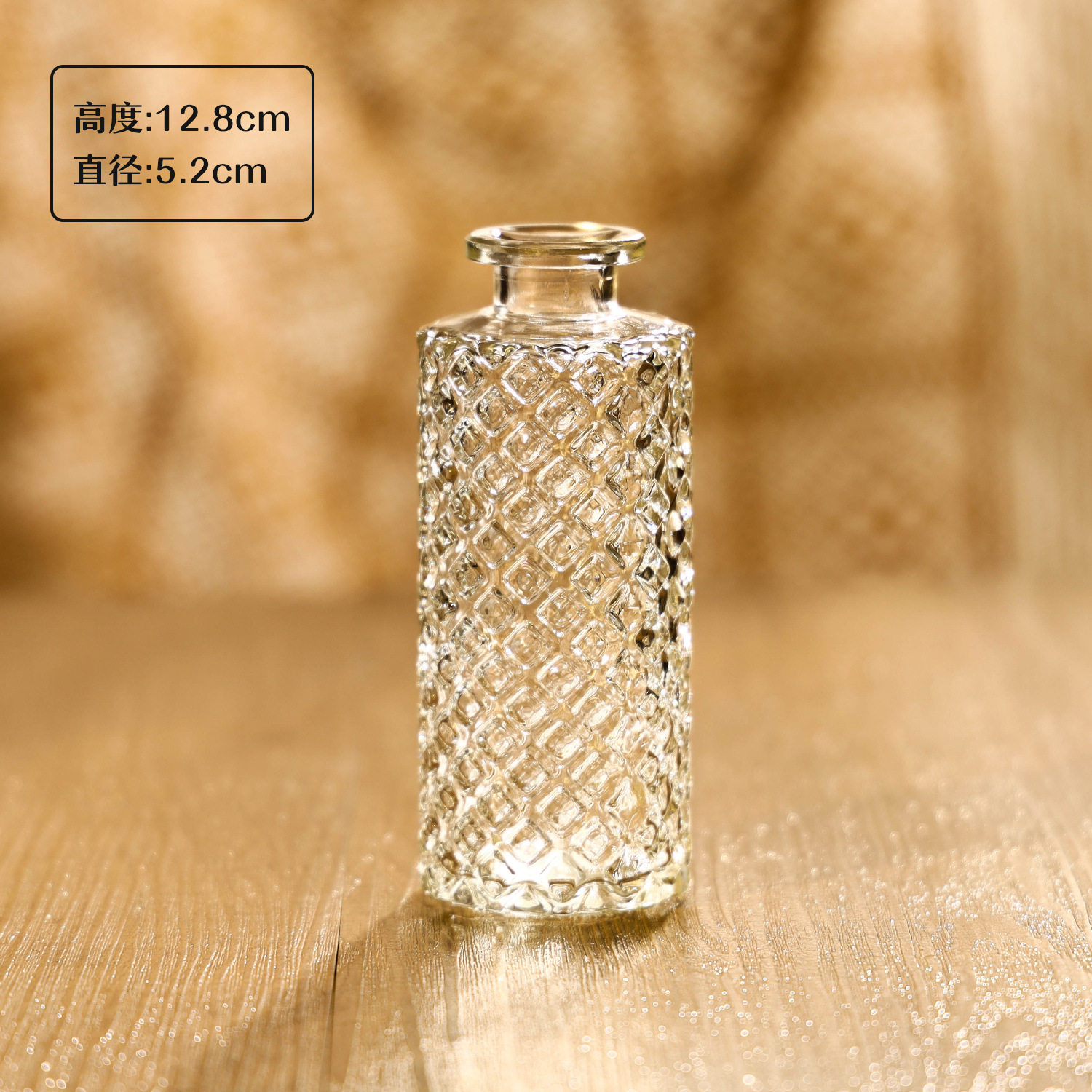 跨境热销复古玻璃花瓶插画高级感香薰瓶 透明ins风摆件小花瓶套装