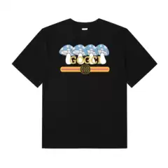 G family short-sleeved 2024 spring and summer new mushroom t-shirt lovers g family short-sleeved t-shirt multi-style exquisite pattern