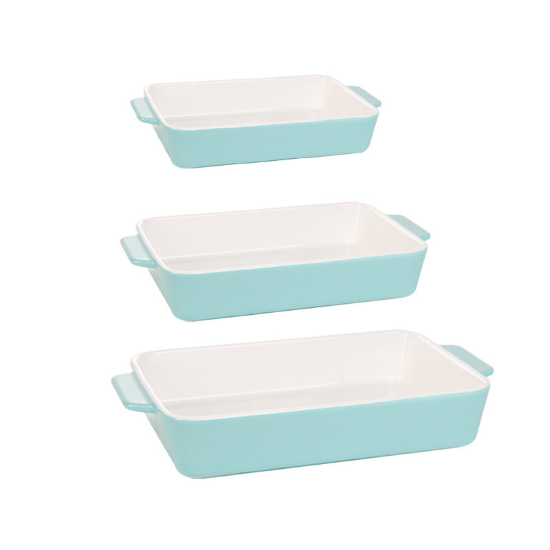 Rectangular Ceramic Baking Tray Oven Baking Tray suit Restaurant Household Kitchen High Temperature Resistant Ceramic Baking Tray
