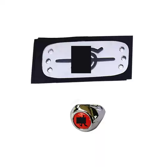 Japan Animation Peripheral Ninja Necklace Xiao Organization Skunk Zhu Ring Payne Yu Nan Qing forehead red cloud two-piece suit