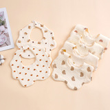 Детское марлевое полотенце для слюноотделения, шестислойный нагрудник из чистого хлопка для новорожденных, класс а, вращающийся на 360 градусов, для защиты от выплевывания молока, товары для матери и ребенка