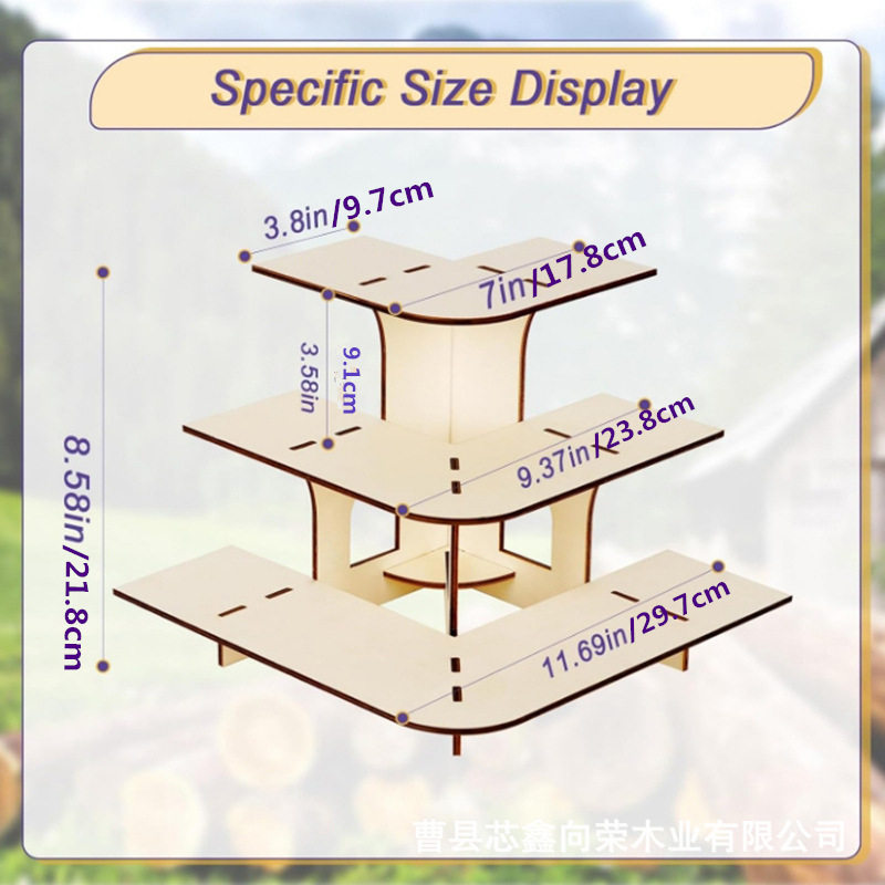Spot 3-Layer Wooden Retail Display Rack Detachable Portable Shelf Product Storage Rack Desktop Storage Rack