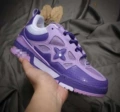 Purple/double shoelaces