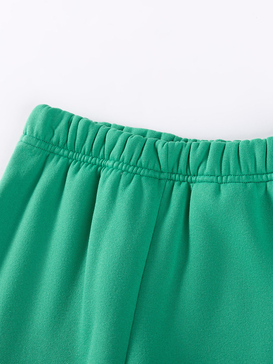 Boys' Cartoon Dinosaur Set, Autumn Fleece-Lined Two-Piece Outfit