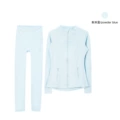 Pink blue jacket suit