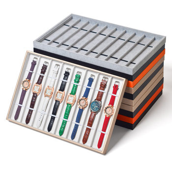 Ready Stock Watch Storage Box Multi-Grids Jewelry Display Watch Box Multi-Color Watch Box Storage Box Manufacturer Wholesale