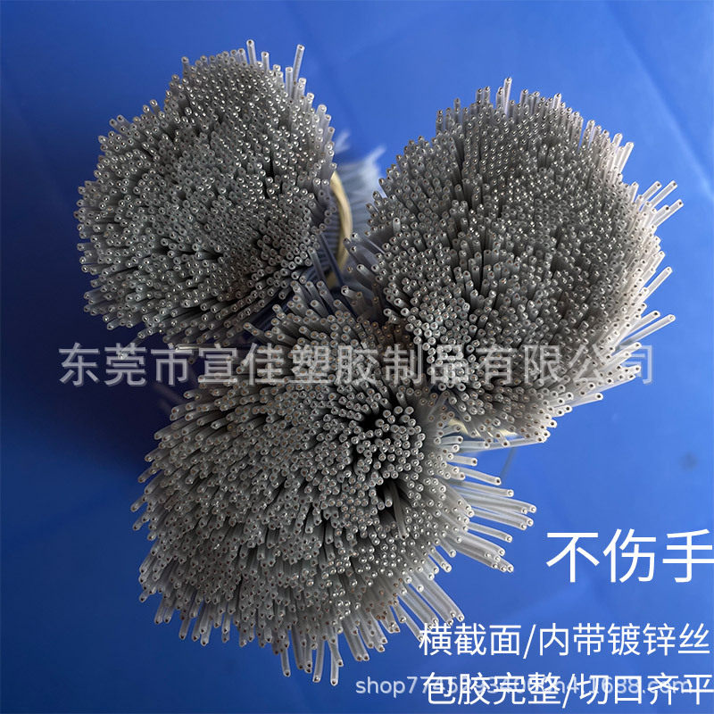 Factory Direct PE transparent round small iron wire tie wire soft tie 1MM adjustable length plastic coated transparent tie wire