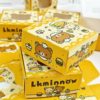 Rilakkuma Hollow Gift Packaging Box with Ink Splash, Ins Window Airplane Box, Packaging Material DIY Mini Paper Box