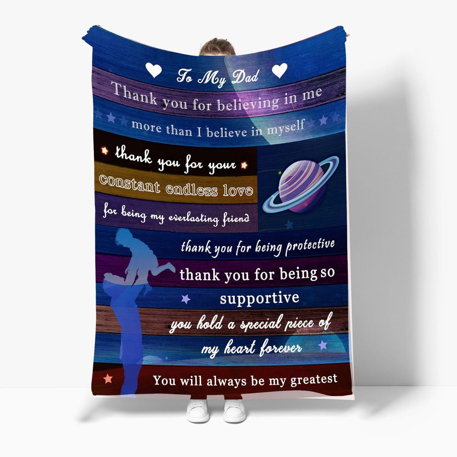 Amazon Ins Style Father's Day Envelope Blanket Family Letter Warm Flannel Message Letter Blanket