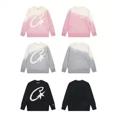 American-Style Alcatraz Gradient Sweater, Round-Neck Unisex Knitwear, Long-Sleeve Couple's Autumn and Winter Trendy Sweater