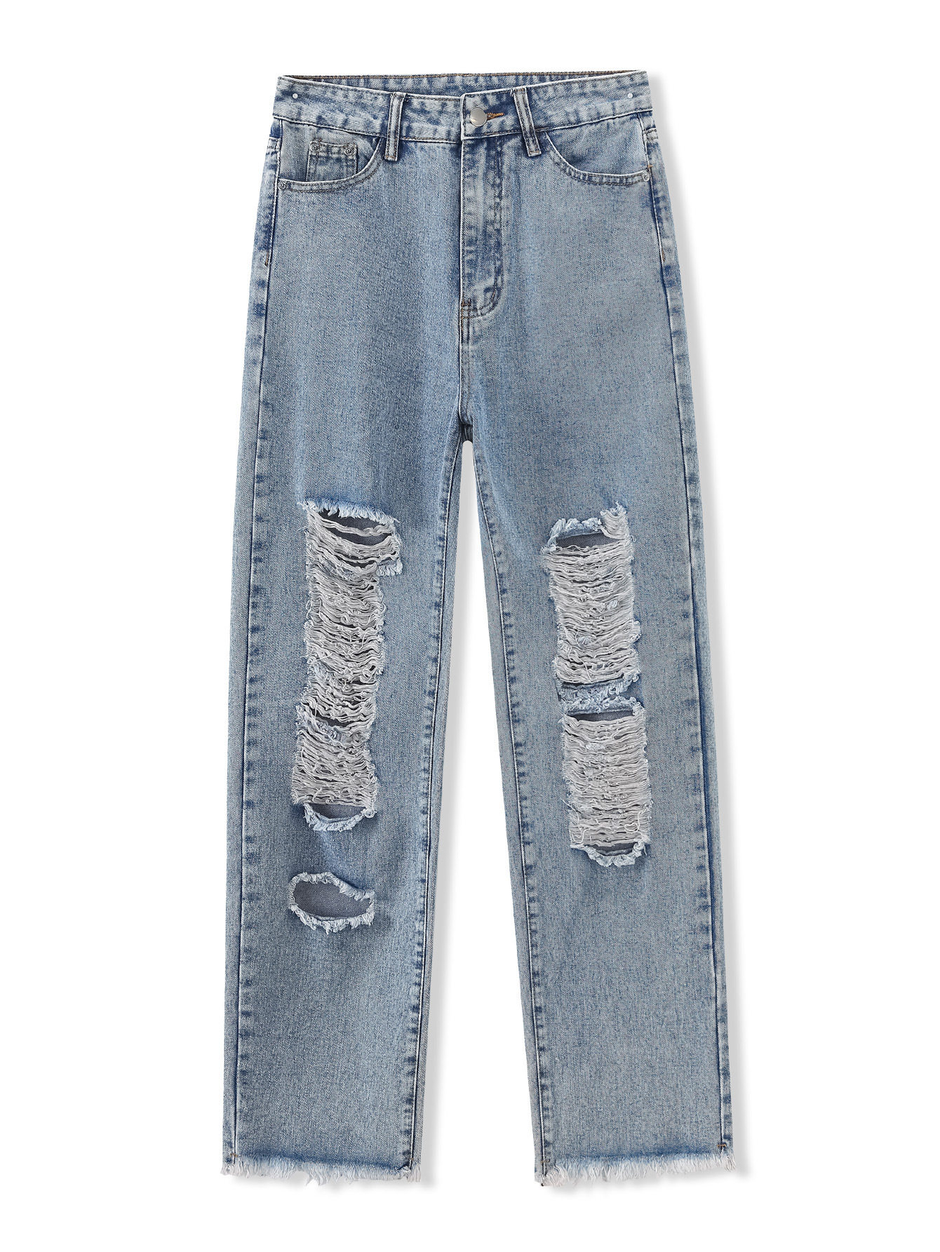 High Waisted Straight Leg Jeans Womens Denim Trousers Casual Wear for All Seasons Wholesale Available