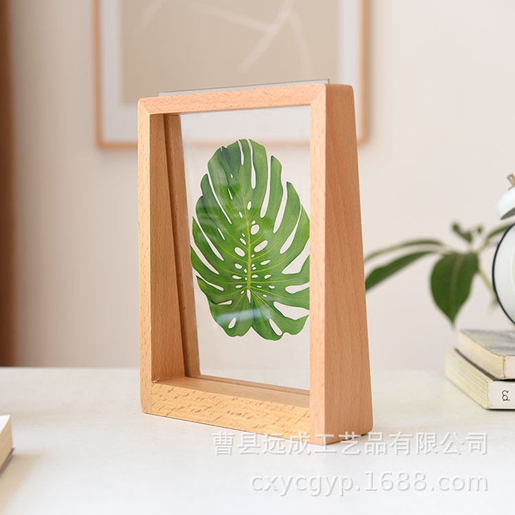 Beech trapezoidal photo frame wholesale solid wood photo frame desktop decoration photo decoration bedside table desk photo frame