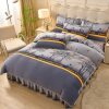 Autumn and Winter Thickened 4kg Milk Velvet Four-Piece Set Live Broadcast French Velvet Gold Mink Velvet Winter Warm Four-Piece Bed Skirt Set