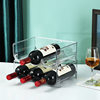PET stacked red wine rack refrigerator storage beer beverage cans storage box household