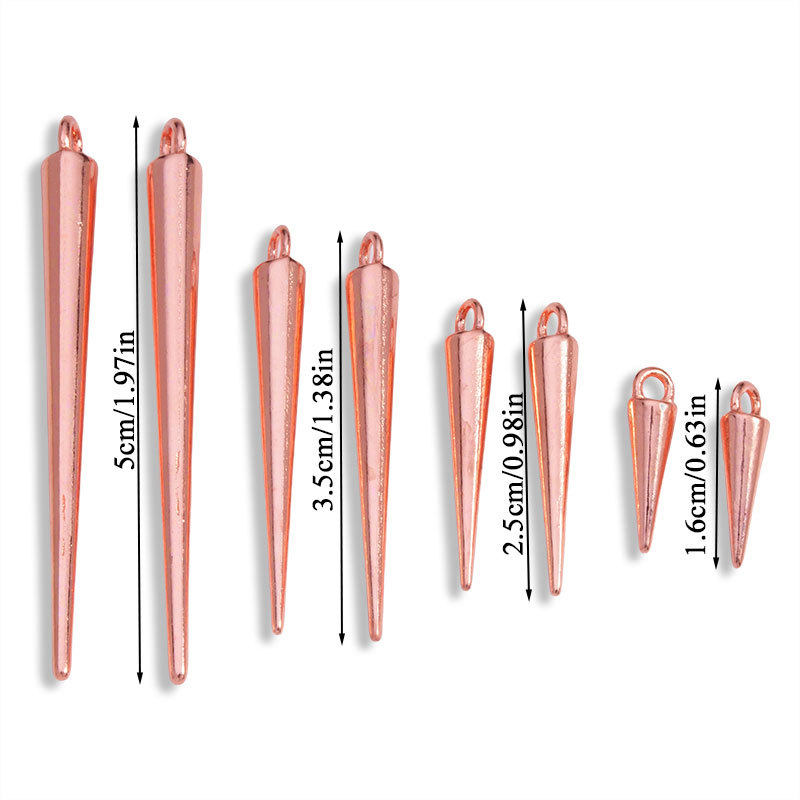 哥特风DIY合金饰品配件古银色锥子挂件手链项链水滴吊坠跨境热销