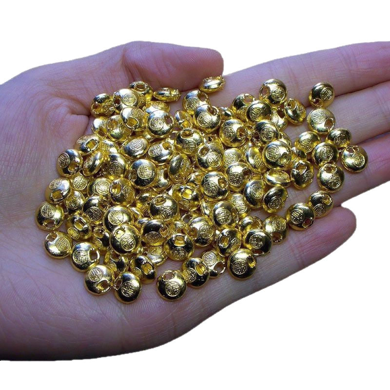 Hot selling mini handmade diy alloy ingot peanut melon seeds lucky bag abacus golden turtle jewelry accessories material wholesale