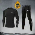 Elite long sleeves + nine-point pants [empty hook suit] plus velvet