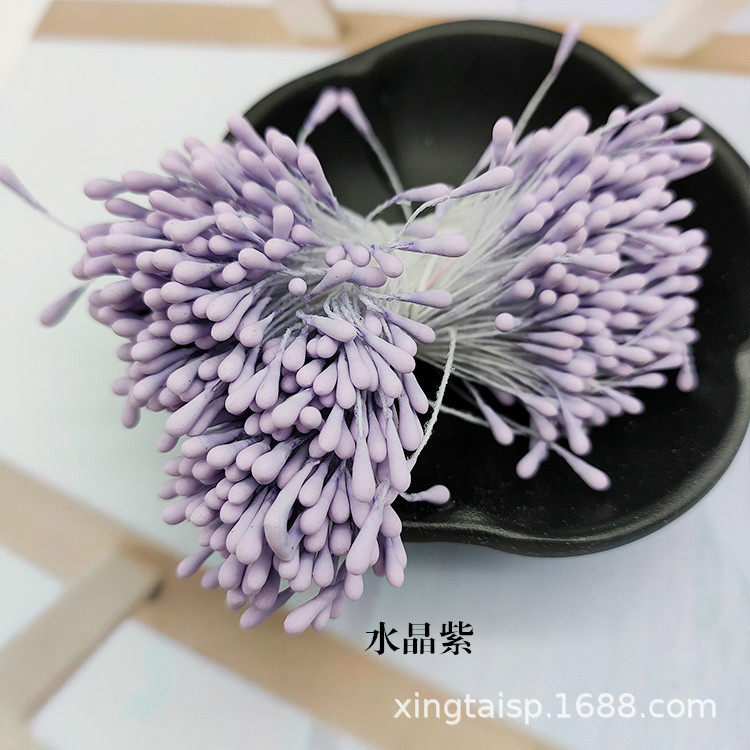 批发韩版手工DIY头饰发饰高仿真花蕊材料2mm哑光圆火柴头花心花蕊