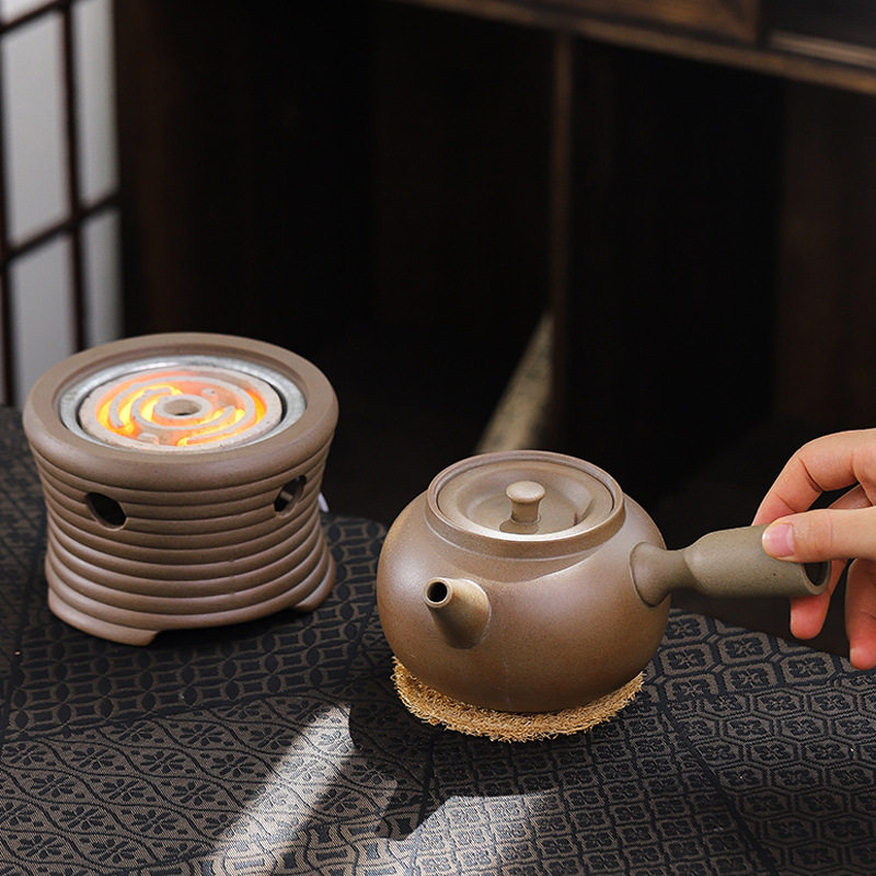 Ceramic Health-Preserving Electric Ceramic Stove Warm Tea Stove Tea Boiler Boiling Water Tea Household Electric Wire Heating Stove Tea Kettle Tea Set