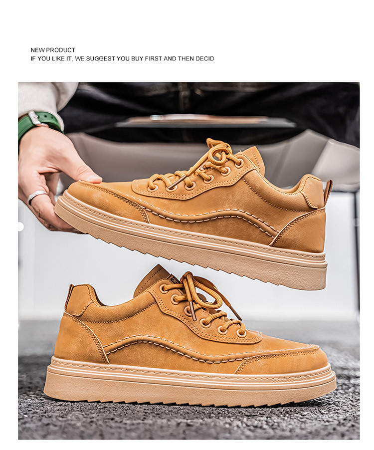 Men's Shoes 2025 Autumn New Men's Breathable Trbottomy Shoes Trbottomy Easiest for Match Thick-Soled Sports Shoes Casual Sneakers Leather Shoes 11 O1CN01bYcKxG1IneVTJil9q !!2215987860938 0 cib
