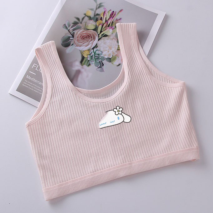 小学生可爱防凸点新款内衣第一阶段8-14岁小背心发育期女童12岁