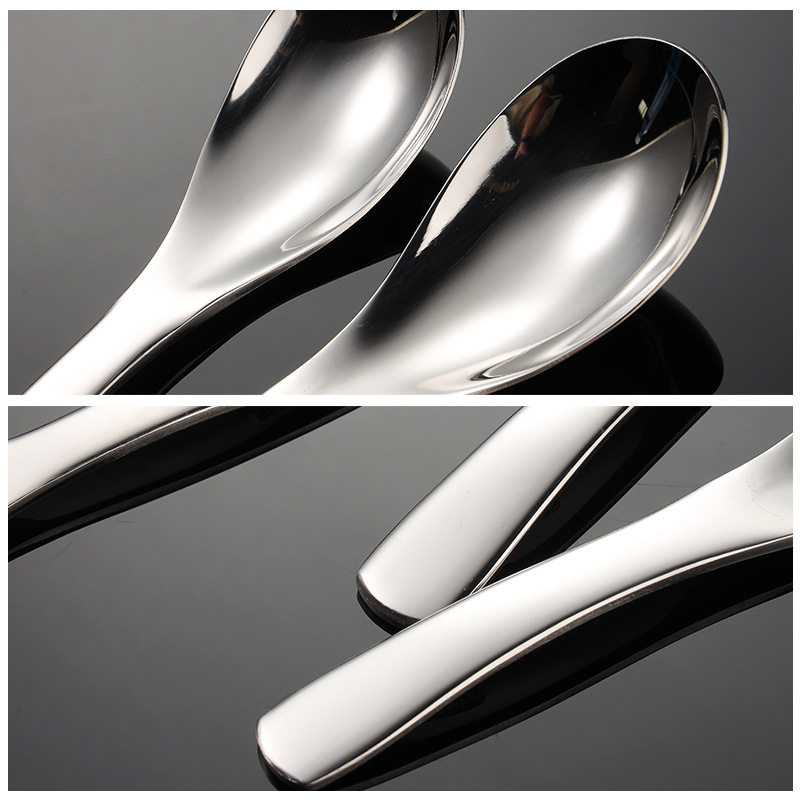 En 316 Stainless Steel Chinese Style Spoon Multi-Size Household Spoon Baby Soup Spoon Mother and Infant Feeding Spoon Gift
