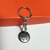 Cross-border European and American Supermarket Hand-pushed Shopping Cart logo Coin Metal Tokens Lobster Clasp Keychain Advertising Gift Batch