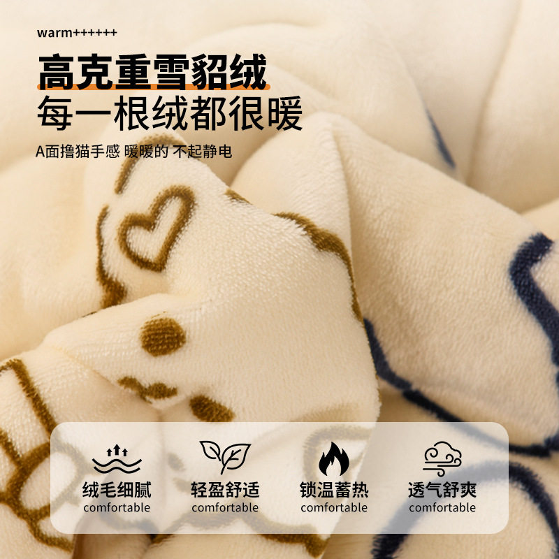 Category a Baby Coral Fleece Blanket Winter Thickened Nap Office Air Conditioning Sofa Small Quilt Shawl Cover Blanket
