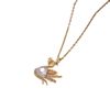 Little Swan Diamond Pendant Long Necklace Women's High-End Light Luxury Titanium Steel Sweater Chain Niche Personality Versatile Clavicle Chain