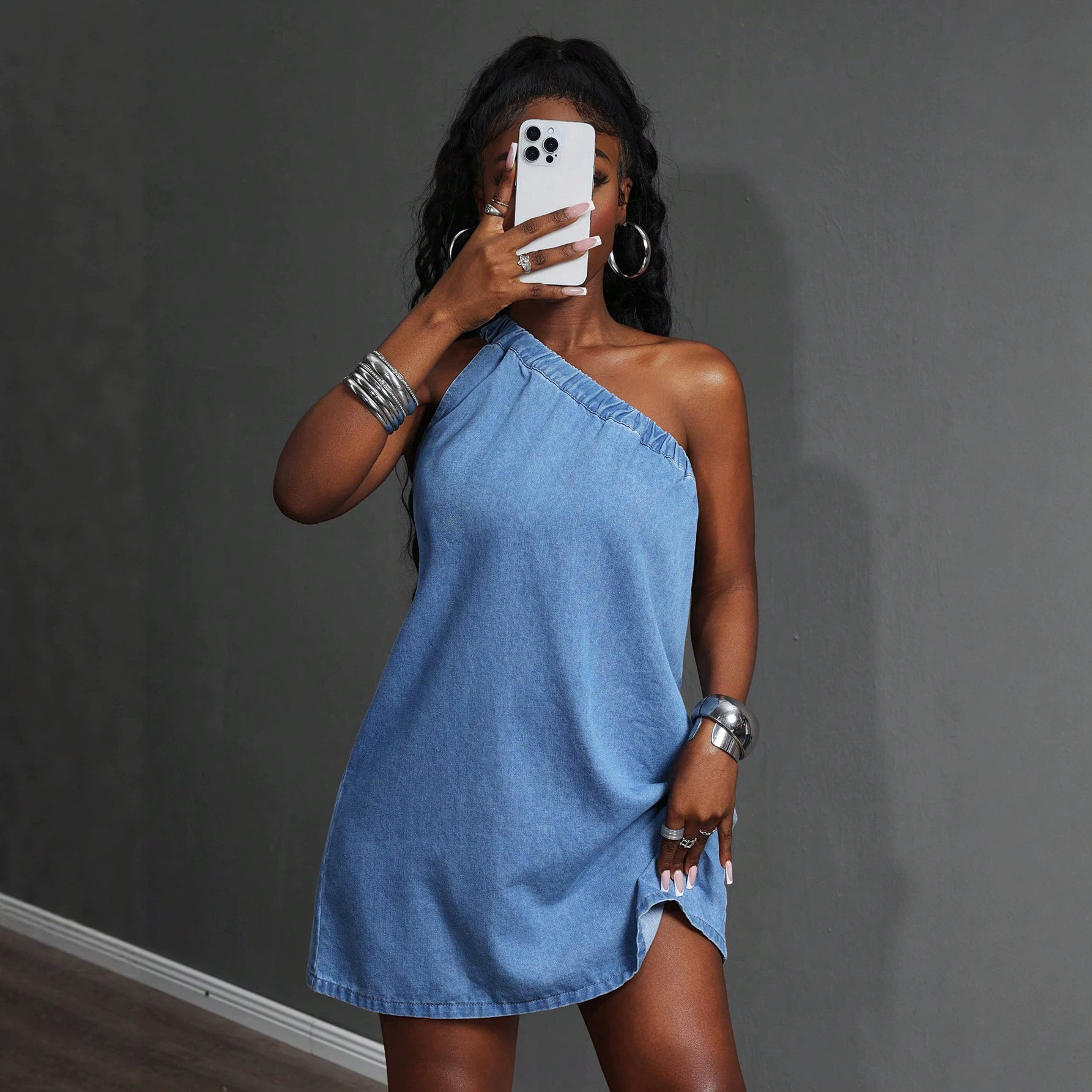 Casual Summer Denim Dress for Women Comfortable Fit Stylish Design Versatile Use Ready to Ship Low MOQ