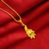 Xiaohongshu Style Rich Flower Pendant Clavicle Chain Love Rose Necklace Gold-Plated Clover Necklace Wholesale Supply