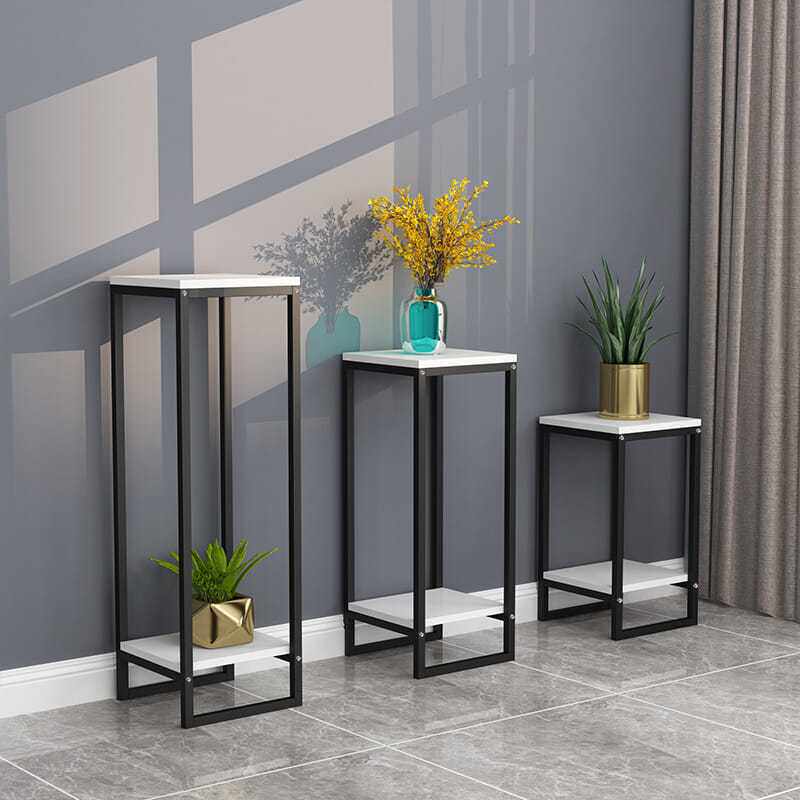 室内多层置物架北欧铁艺花架软装客厅简约架金色落地盆景装饰bjs