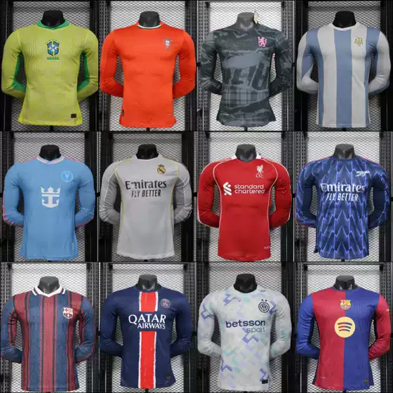 2526 New Popular Club Jerseys Ac Barcelona Arsenal Chelsea Liverpool National Team Long-Sleeve Player Version