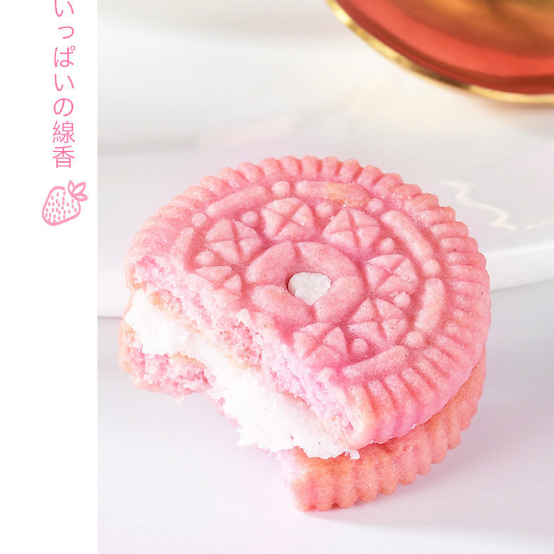 Sakura Strawberry Flavored Sandwich Biscuits, Popular Snacks, Individually Packaged, Whole Box, Wholesale Factory Delivery