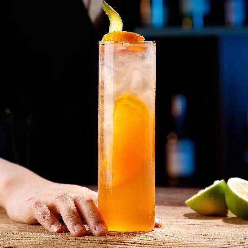 New Lead-Free Glass Cocktail Cup Colin Juice Girls High Temperature Resistant Cocktail Cup Commercial Wine Cup