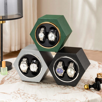 New Model Dual-Position Watch Winder with Motor Box, Two-Speed Adjustable Watch Winder, Can Be Connected in Series with Type-C Interface
