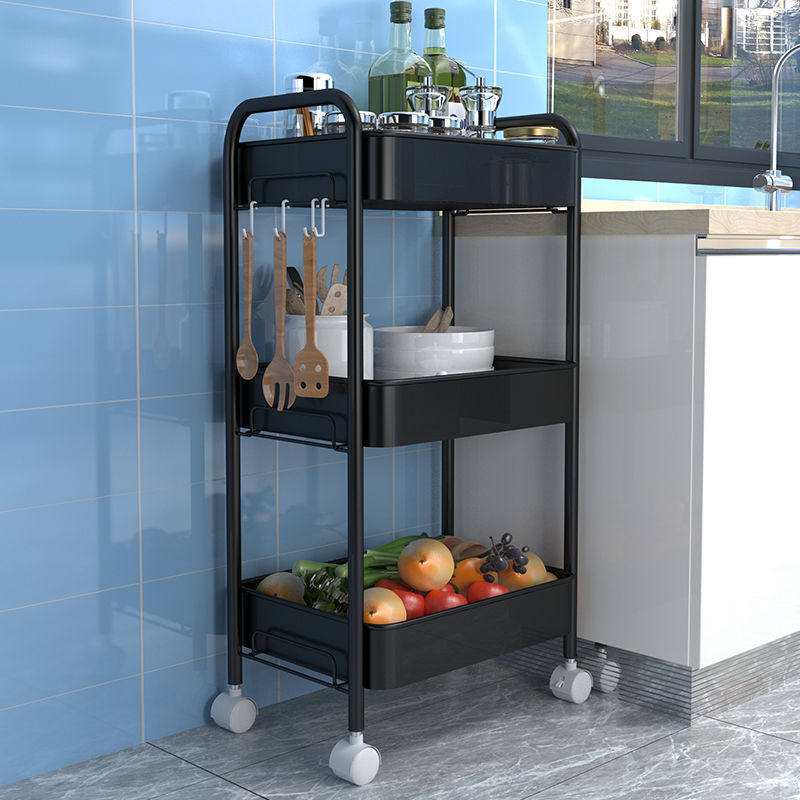 Trolley storage rack kitchen floor multi-layer snack baby bedroom bathroom mobile storage rack toy
