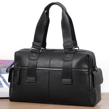 Genuine Leather Men's Bag Large Capacity Casual Men's Bag Computer Handbag for Business Travel Bag Top Layer Cowhide