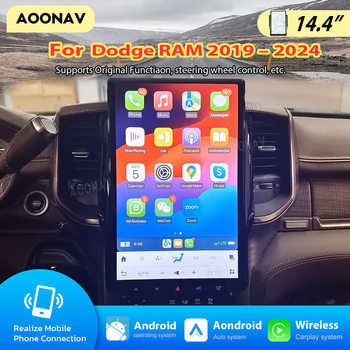 Applicable to Dodge Ram 2019-2023 14.4-inch vertical screen modification central navigation player Carplay