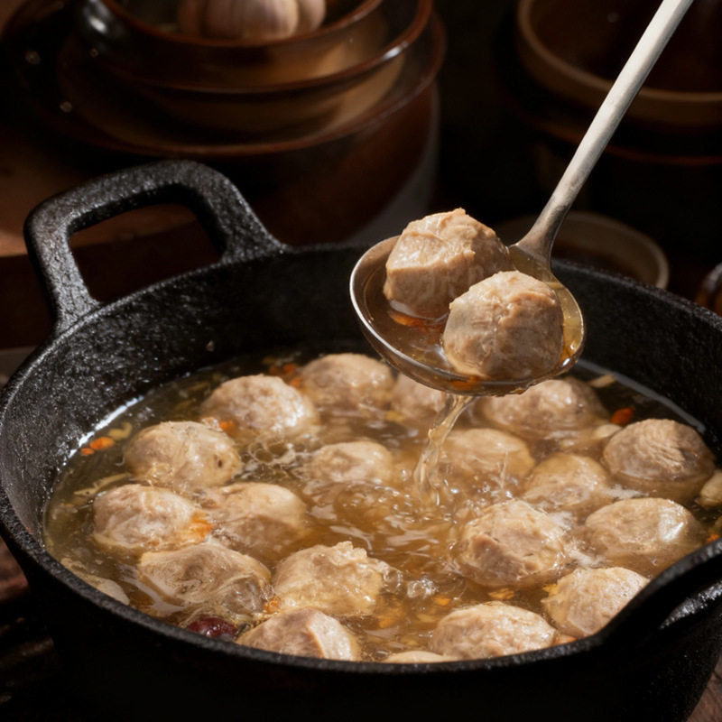 Marufuji Authentic Chaozhou-Shantou Juicy Beef Balls Handmade Beef Balls and Beef Tendon Balls 500g for Oden, Bbq, and Hot Pot