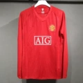0708 manchester united home player version long sleeves