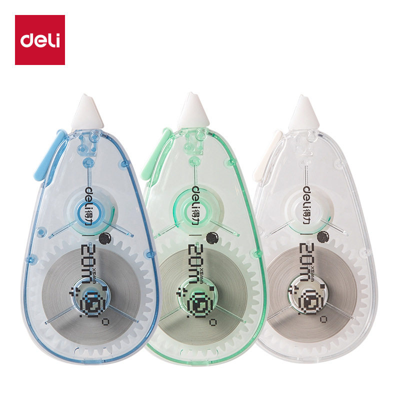 Deli V016 Correction Tape 20m Large Capacity Correction Tape Smooth Correction Tape for Primary and Secondary School Students Erasable Correction Tape
