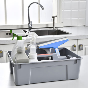 Portable Cleaning Tool Box, Multi-Functional Desktop Storage Box, Hotel Restaurant Kitchen Cleaning Plastic Hardware Storage Box