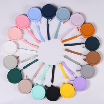 Silicone coin purse portable storage bag silicone coin purse headset lipstick data cable storage bag sample link