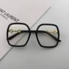 2025 Thick-Framed Black Plain Eyeglass Frames for Men, Large-Frame Blue Light Blocking Glasses Frames for Women, Geometric Large-Frame Design